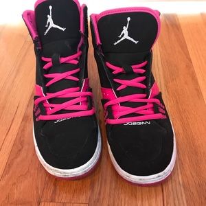 Black and Pink jordans